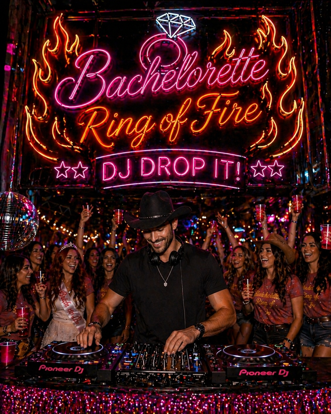 Bachelorette Ring of Fire DJ Drop It Nashville