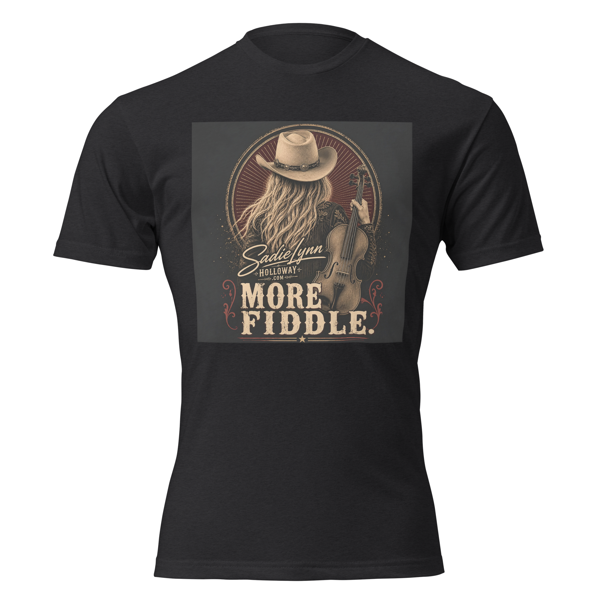 More Fiddle Vintage Tee - Black Front